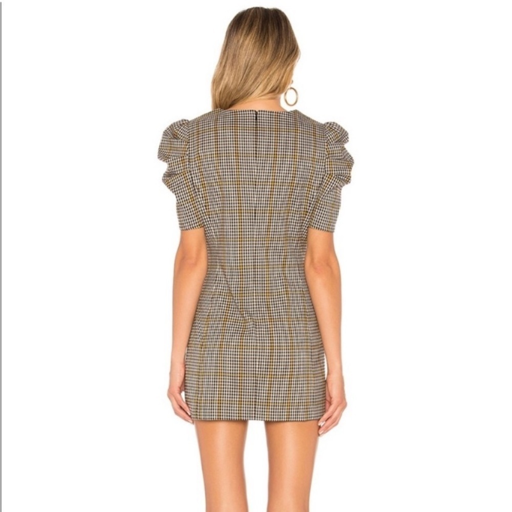 Amanda Uprichard Puff Sleeve Mini Dress in Westwick Plaid Size XS Size P - Picture 3 of 14